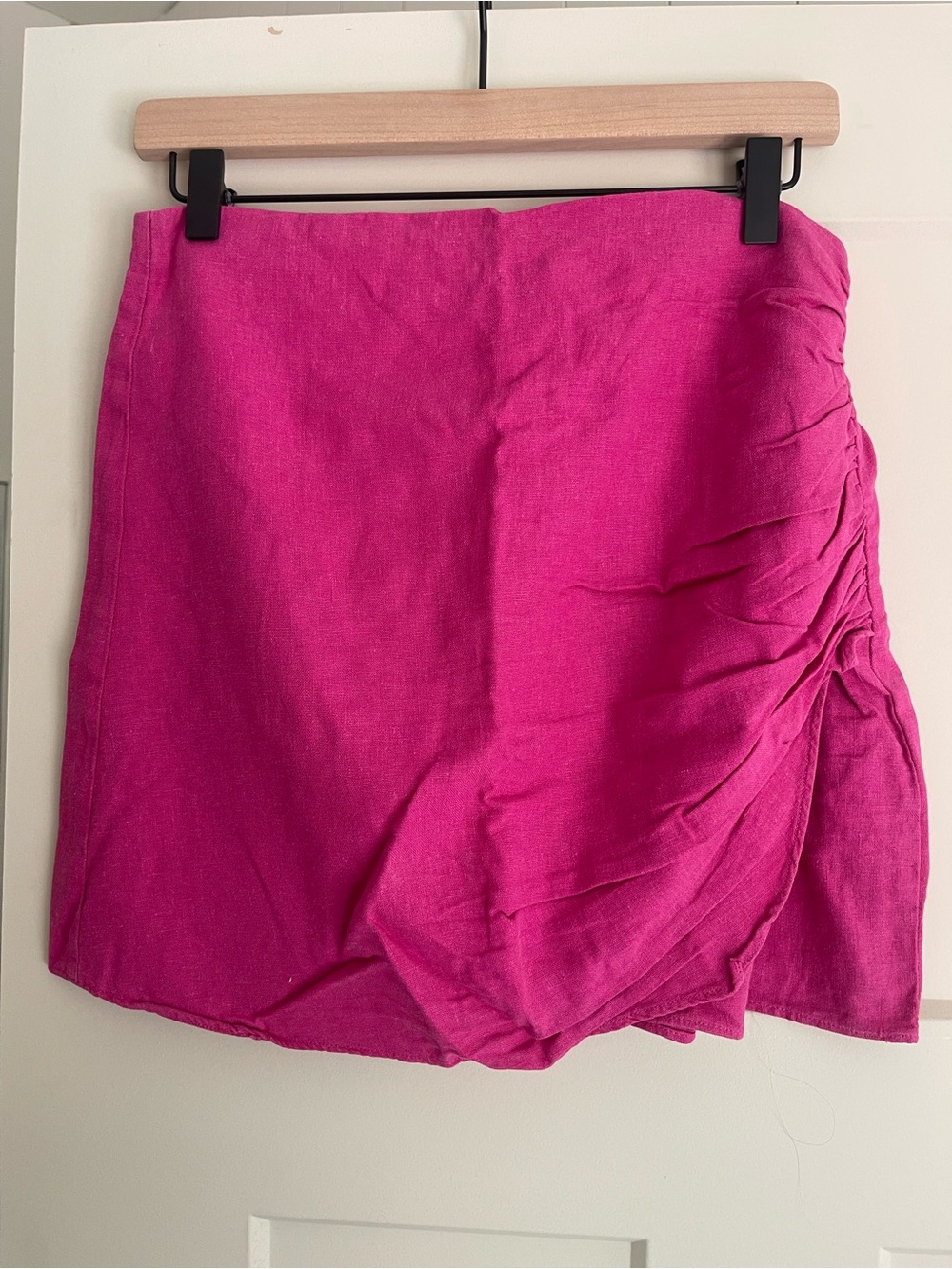 ZARA PINK LINEN MINI SKIRT